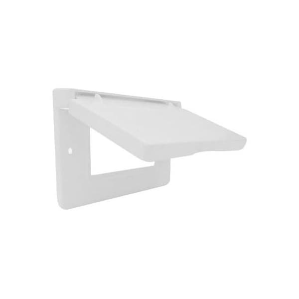 Hubbell ME WHT Horiz Flip Cover - 1C-GH-W