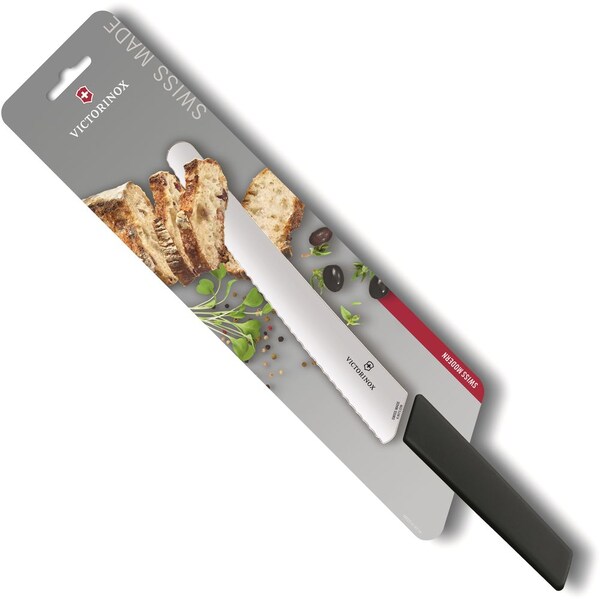 Swiss Army Brands 2024 Victorinox Kitchen Swiss Modern 8.5In Bread Knife Black - VIC-6.9073.22WB