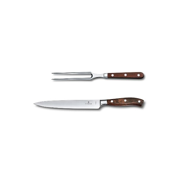 Swiss Army Brands 2024 Kitchen Grand Maitre Sets 2-Piece Carving Set 8In Carving, 6In Carving Fork Wood Packaged - VIC-7.7240.2