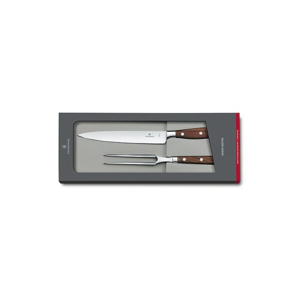 Swiss Army Brands 2024 Kitchen Grand Maitre Sets 2-Piece Carving Set 8In Carving, 6In Carving Fork Wood Packaged - VIC-7.7240.2