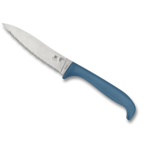 Spyderco 2024 Spyderco Counter Puppy Serrated Blue - SPY-K20SBL