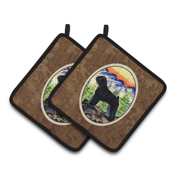 Carolines Treasures Bouvier Des Flandres Pair of Pot Holders, 7.5 x 3 x 7.5 in. - SS8286PTHD