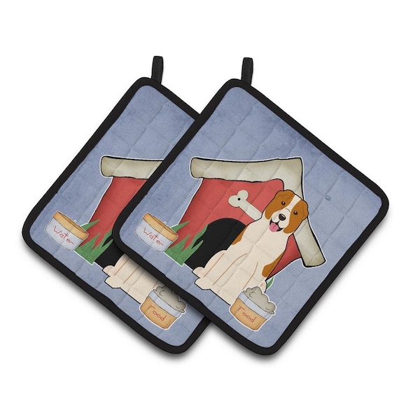 Carolines Treasures Dog House Collection Central Asian Shepherd Dog Pair of Pot Holders - BB2803PTHD