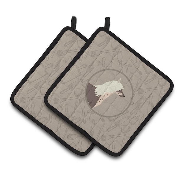 Carolines Treasures Chinese Crested In the Kitchen Pair of Pot Holders - CK2178PTHD