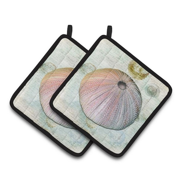 Carolines Treasures Anemone Pair of Pot Holders, 7.5 x 3 x 7.5 in. - SB3046PTHD