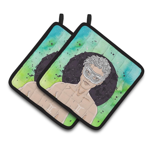 Carolines Treasures Gemini Zodiac Sign Pair of Pot Holders - BB7319PTHD