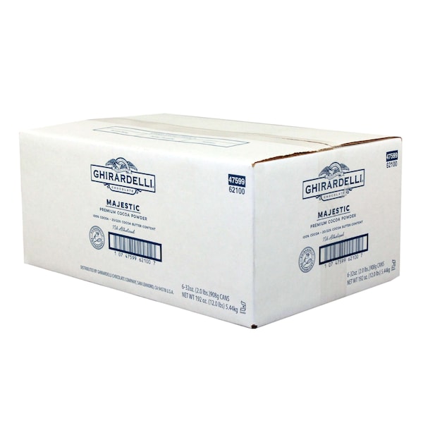 Cacao en Polvo Premium Ghirardelli Majestic 20/22% de 2lbs en lata, paquete de 6 unidades - 62100