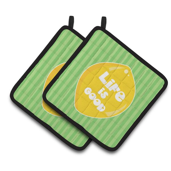 Carolines Treasures Lemon Life is Good Pair of Pot Holders - BB7108PTHD