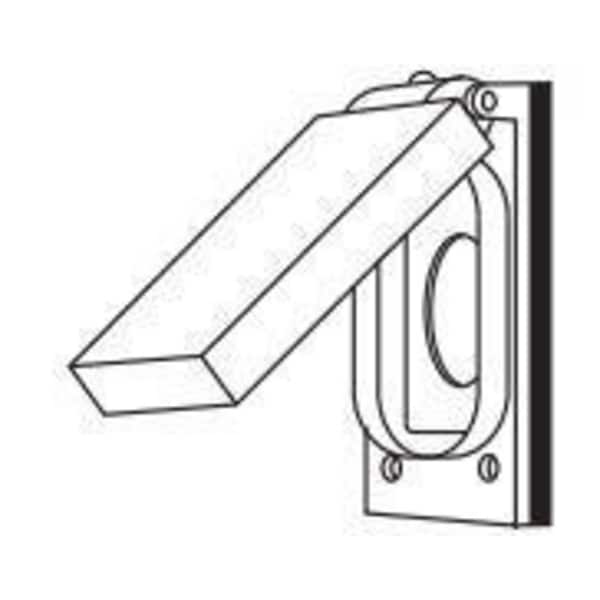 Killark Electrical Box Cover, Round, Aluminum, Round Receptacle Cover - FCLN