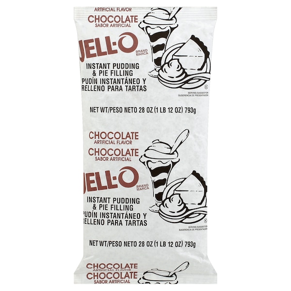 Pudín de chocolate instantáneo Jell-O en bolsa de 1.75 libras, paquete de 12 - 10043000832711.