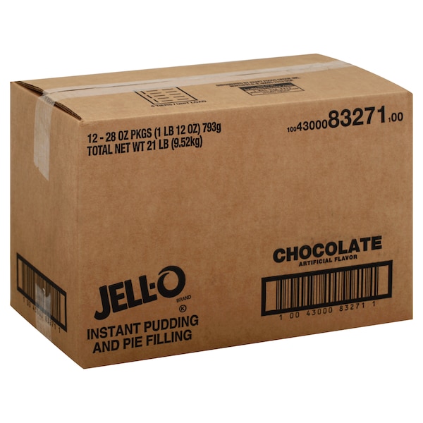 Pudín de chocolate instantáneo Jell-O en bolsa de 1.75 libras, paquete de 12 - 10043000832711.