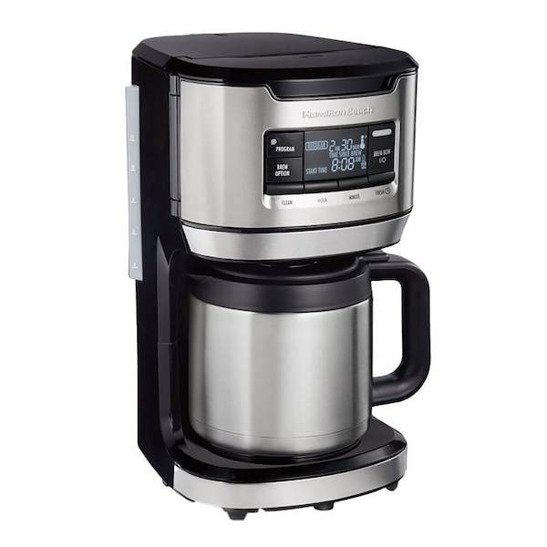 Ham.Beach/Proctor Silex Hamilton Beach Coffee Maker, 12 Cup Capacity, 1025 W, Plastic, Black - 46391