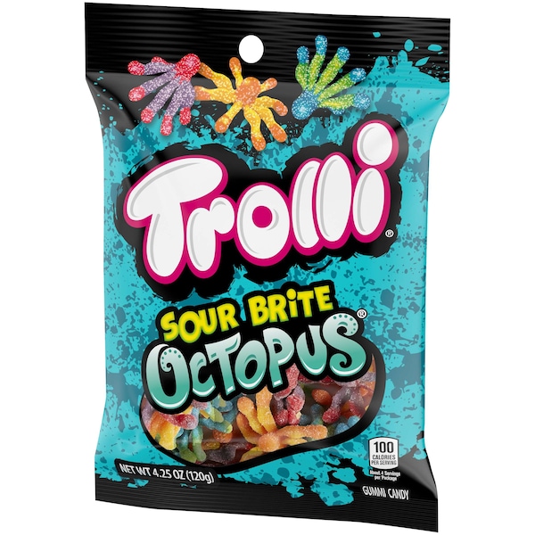 Trolli Trolli Pulpo Brillante Agrio 4.25 oz. Paquete, PK12 - 12310