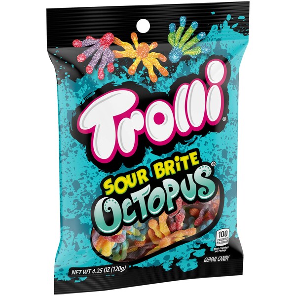 Trolli Trolli Pulpo Brillante Agrio 4.25 oz. Paquete, PK12 - 12310