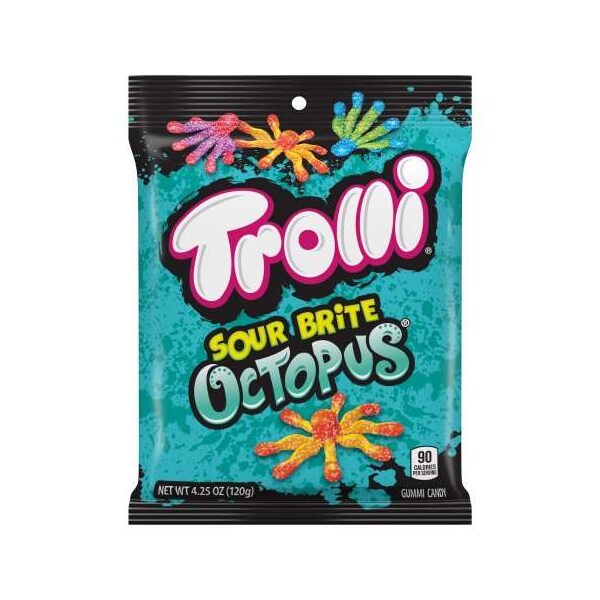 Trolli Trolli Pulpo Brillante Agrio 4.25 oz. Paquete, PK12 - 12310