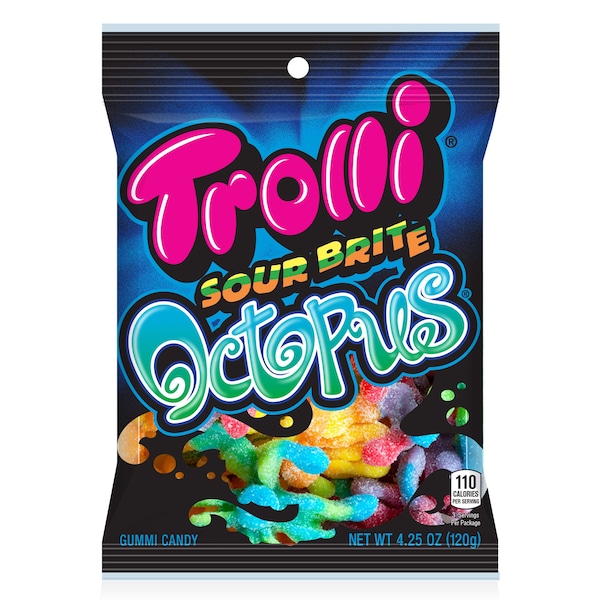 Trolli Trolli Pulpo Brillante Agrio 4.25 oz. Paquete, PK12 - 12310