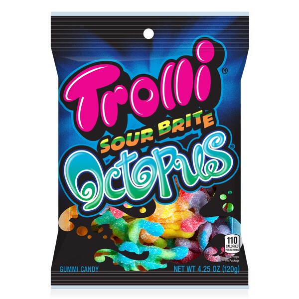 Trolli Trolli Pulpo Brillante Agrio 4.25 oz. Paquete, PK12 - 12310