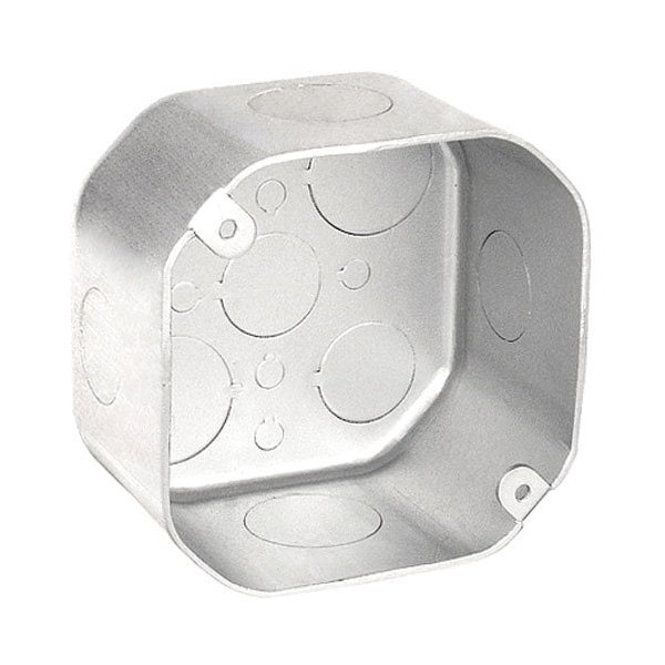 Southwire Electrical Box, 21.5 cu in, Octagon Box Type, 4 Gangs, Steel, Octagon Shape - 54171-SVT