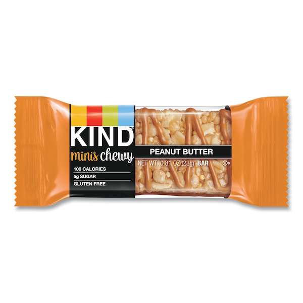 Kind Minis Chewy, Mantequilla de Cacahuate, 0.81 oz, Paquete de 10 - 27895