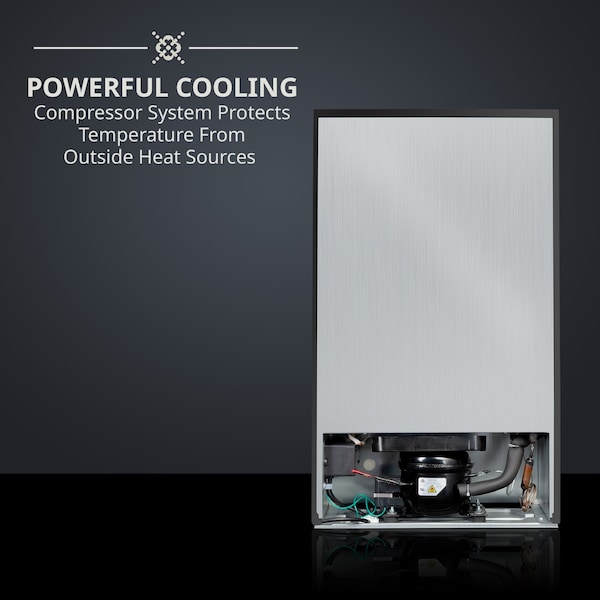 Ivation 28-Bottle Compressor Freestanding Wine Cooler Refrigerator - Stainless Steel - IVFWCC281WSS