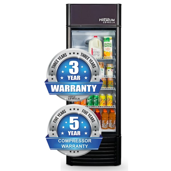 Premium Levella Premium Levella 9 cu. ft. Commercial Display Refrigerator One Glass Door Merchandiser in Black -  PRF907DX