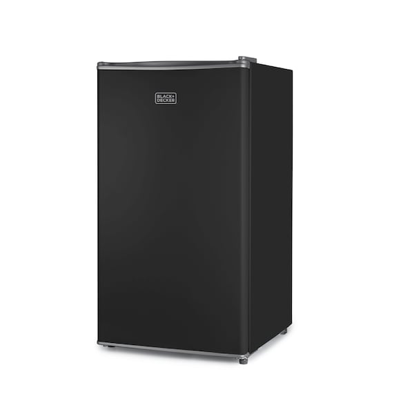 Black & Decker Compact Refrigerator Energy Star Single Door Mini Fridge with Freezer, 3.2 Cubic Feet, Black - BCRK32B