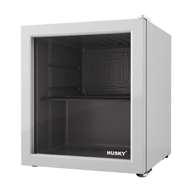 Husky Glass Door 1.6 Cu.Ft/46L Mini Fridge, White - OSFG012-WM