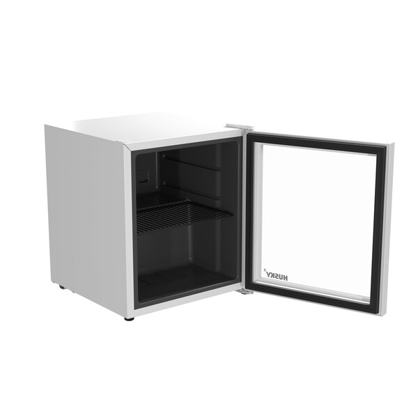 Husky Glass Door 1.6 Cu.Ft/46L Mini Fridge, White - OSFG012-WM