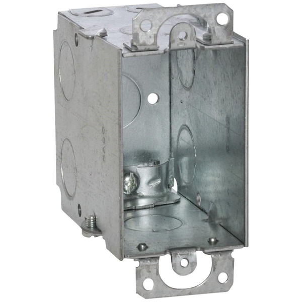 Southwire Electrical Box, 18 cu in, Wall Box Type, 1 Gang, Steel, Rectangular Shape - G603-R-UPC