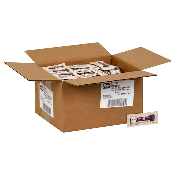 Heinz Heinz Squeeze Grape Jelly 0.5 oz. Paquete, PK200 - 10013000543702