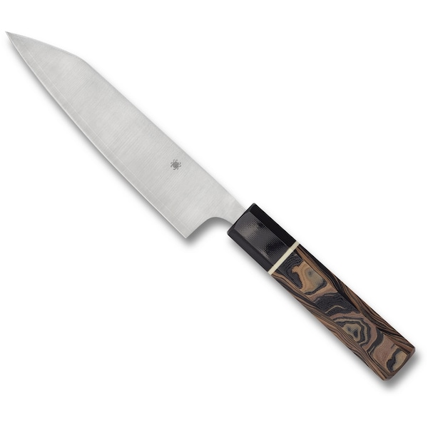 Spyderco 2024 Spyderco Murray Carter, Funayuki 6.31In., Burl G-10, Super Blue Steel W/ Sus 410 Laminate - SPY-K16GPBNBK