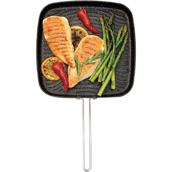 The Rock By Starfrit 10 in. Grill Pan with Stainless Steel Wire Handle - 030280-006-0000