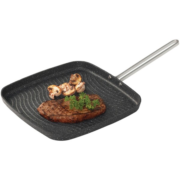 The Rock By Starfrit 10 in. Grill Pan with Stainless Steel Wire Handle - 030280-006-0000