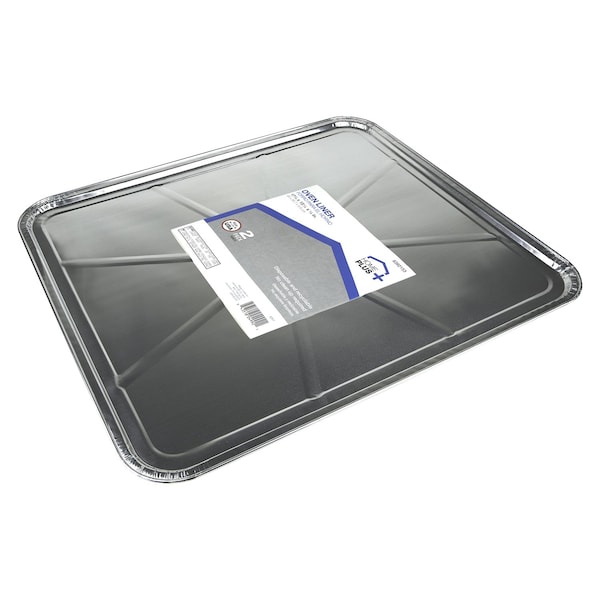 Home Plus Durable Foil 15-1/4 in. W X 17-3/4 in. L Oven Liner Silver , 2PK - D71020