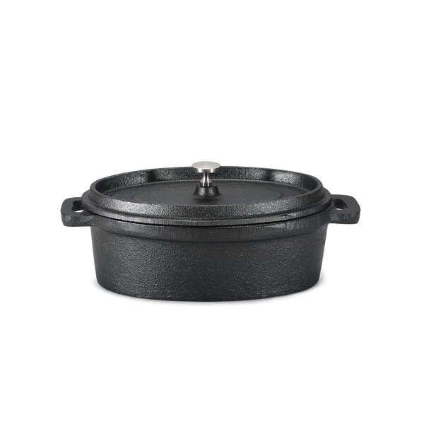 Commercial Chef Mini Casserole Dish With Lid, 0.63 Qt. Cast Iron Casserole Dish - CHCI063