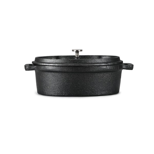 Commercial Chef Mini Casserole Dish With Lid, 0.63 Qt. Cast Iron Casserole Dish - CHCI063