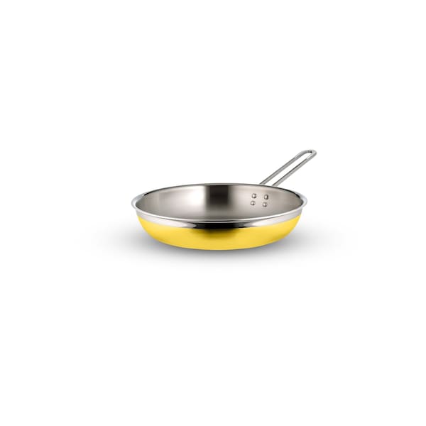 Bon Chef Country French 2 Saute Pan/Skillet-Long Hndle No Cov  11"X2 1/8"  2 Qt 12 Oz - Yellow - 71308-CF2-Y