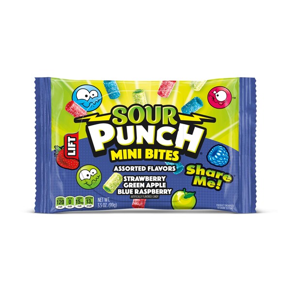 Sour Punch Sorpresa Mordéme Mini Bites Mezcla de sabores surtidos 3.5 oz, Paquete de 144 - 8697