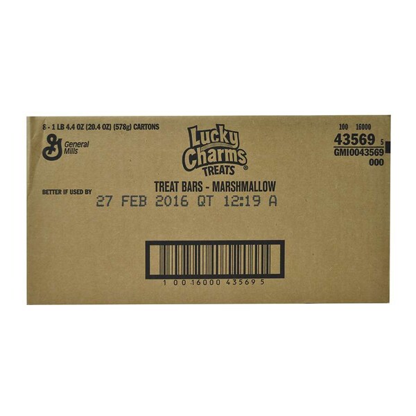 Lucky Charms Barra de cereal Treat Bar de 20.4 oz. Caja, PK8 - 16000-43569