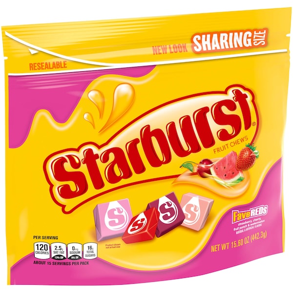 Favoritos Rojos Starburst Bolsa de pie de 15.6 onzas, paquete de 6 - 401560
