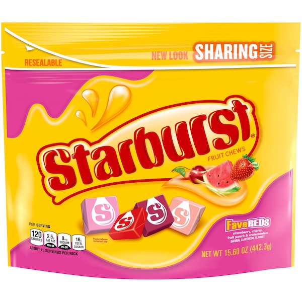 Favoritos Rojos Starburst Bolsa de pie de 15.6 onzas, paquete de 6 - 401560