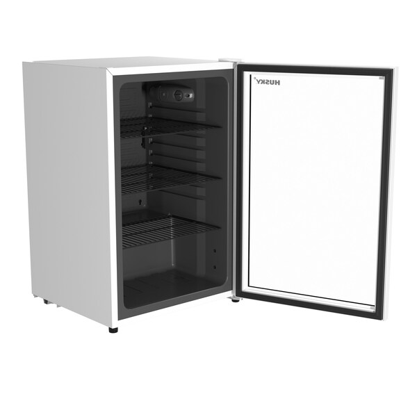 Husky Glass Door 4.6 Cu.Ft/131L Mini Fridge, White - OSFG024-WXL