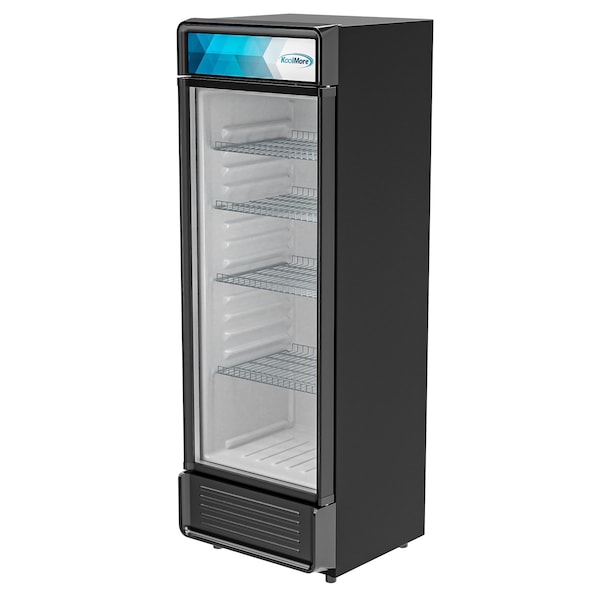 Koolmore Commercial Upright Beverage Refrigerator, Black, 12 cu.ft. Single Swing Door - MDR-1GD-12C