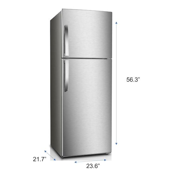 Premium Levella 7.0 cu ft Frost Free Top Freezer Refrigerator in Stainless Steel - PRN7006HS