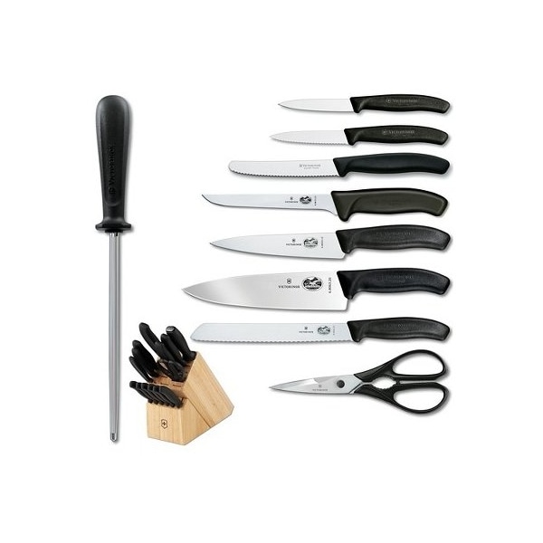 Swiss Army Brands 2024 Victorinox 6.7000.10Us1 Kitchen Swiss Classic Block Sets 10-Piece Block Set Black Packaged - VIC-6.7603-X5