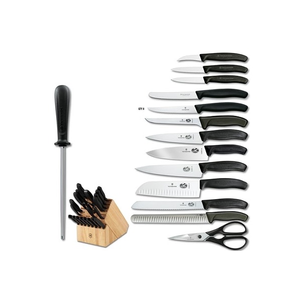 Swiss Army Brands 2024 Victorinox 6.7000.22Us1 Kitchen Swiss Classic Block Sets 22-Piece Block Set Black Packaged - VIC-6.7503-X2
