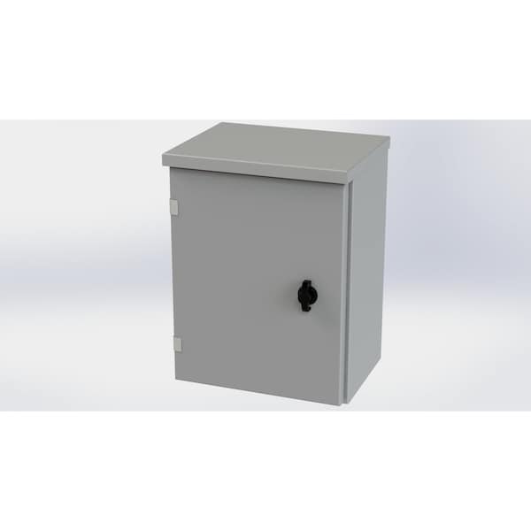 Saginaw Control & Engineering Galvanized Steel Electrical Enclosures, 16 in H, 8 in D, 12 in W, NEMA 3R, Hinged - SCE-16R1208LP