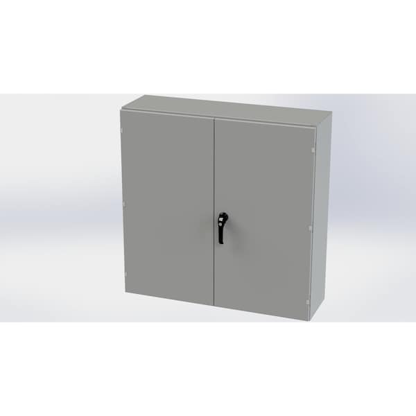 Saginaw Control & Engineering Carbon Steel Electrical Enclosures, 42 in H, 12 in D, 42 in W, NEMA 3R, 12, 13 - SCE-424212WFLP