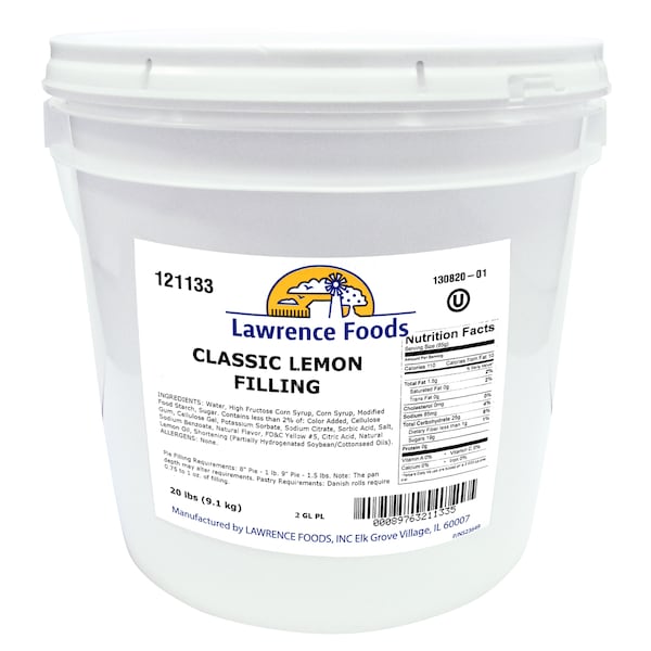Lawrence Foods Relleno Clásico de Limón en envase de 2 galones - 121133