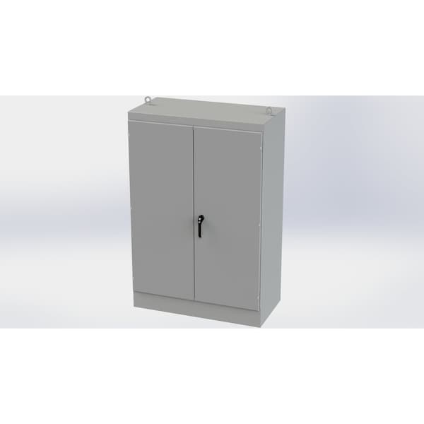 Saginaw Control & Engineering Carbon Steel Electrical Enclosures, 72 in H, 24 in D, 48 in W, NEMA 3R, 12, 13, Hinged - SCE-724824FSD